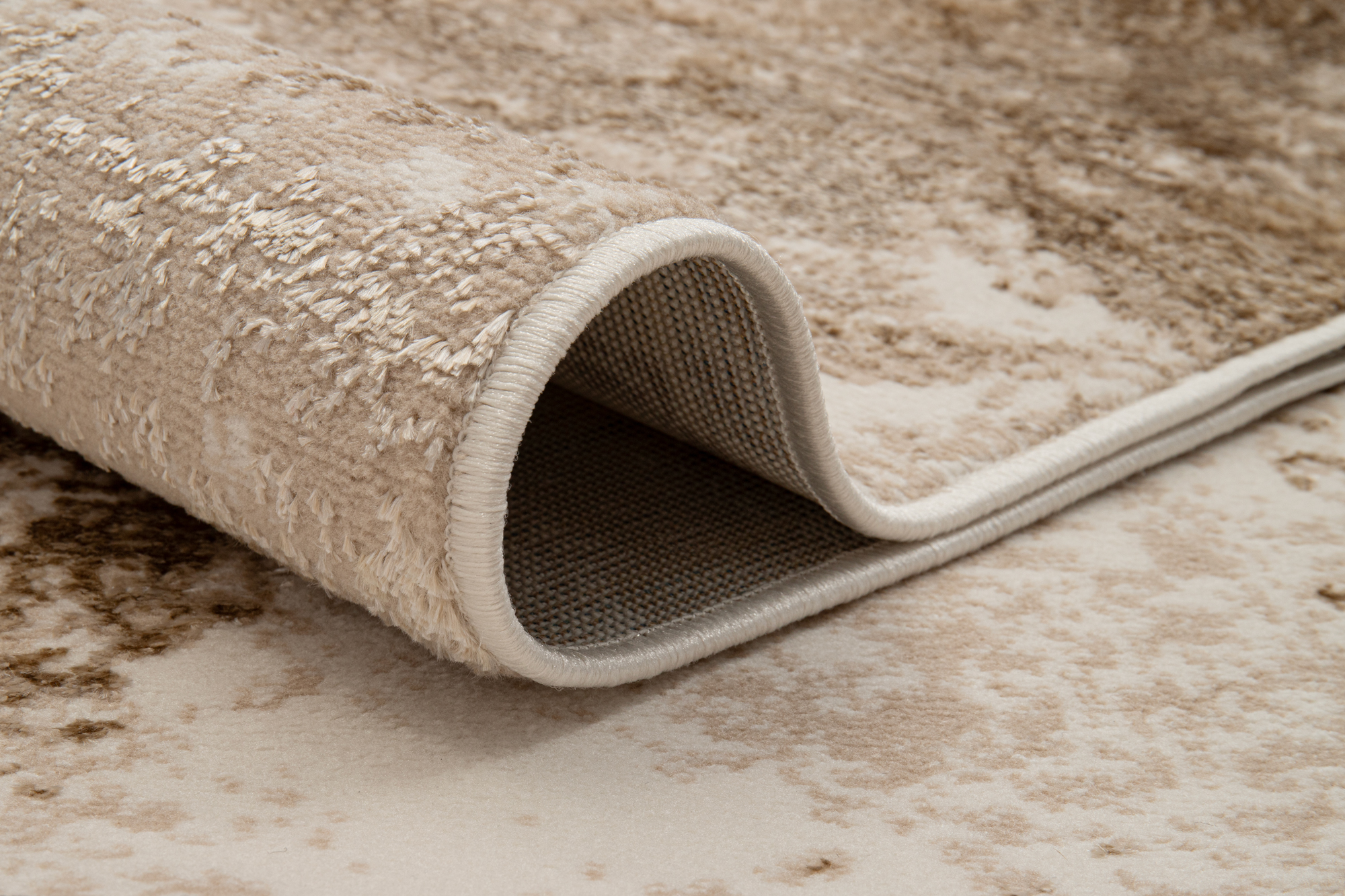 Teppich Crystal Braun Beige Marmor 3D Effekt