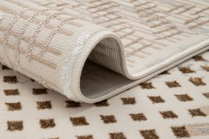 Teppich Crystal Brown Beige Vintage Viereck 3D Effekt