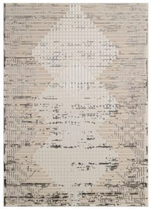 Teppich Crystal Hellgrau Vintage Viereck 3D Effekt