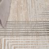 Teppich Crystal Grau Beige Creme Streifen 3D Effekt
