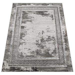 Teppich Ares Grau Rahmen Verwischt Vintage