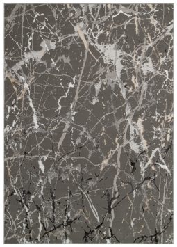 Teppich Crystal Dunkelgrau Abstrakt Marmor 3D Effekt