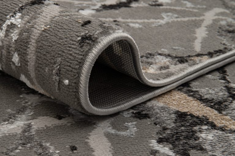 Teppich Crystal Dunkelgrau Abstrakt Marmor 3D Effekt