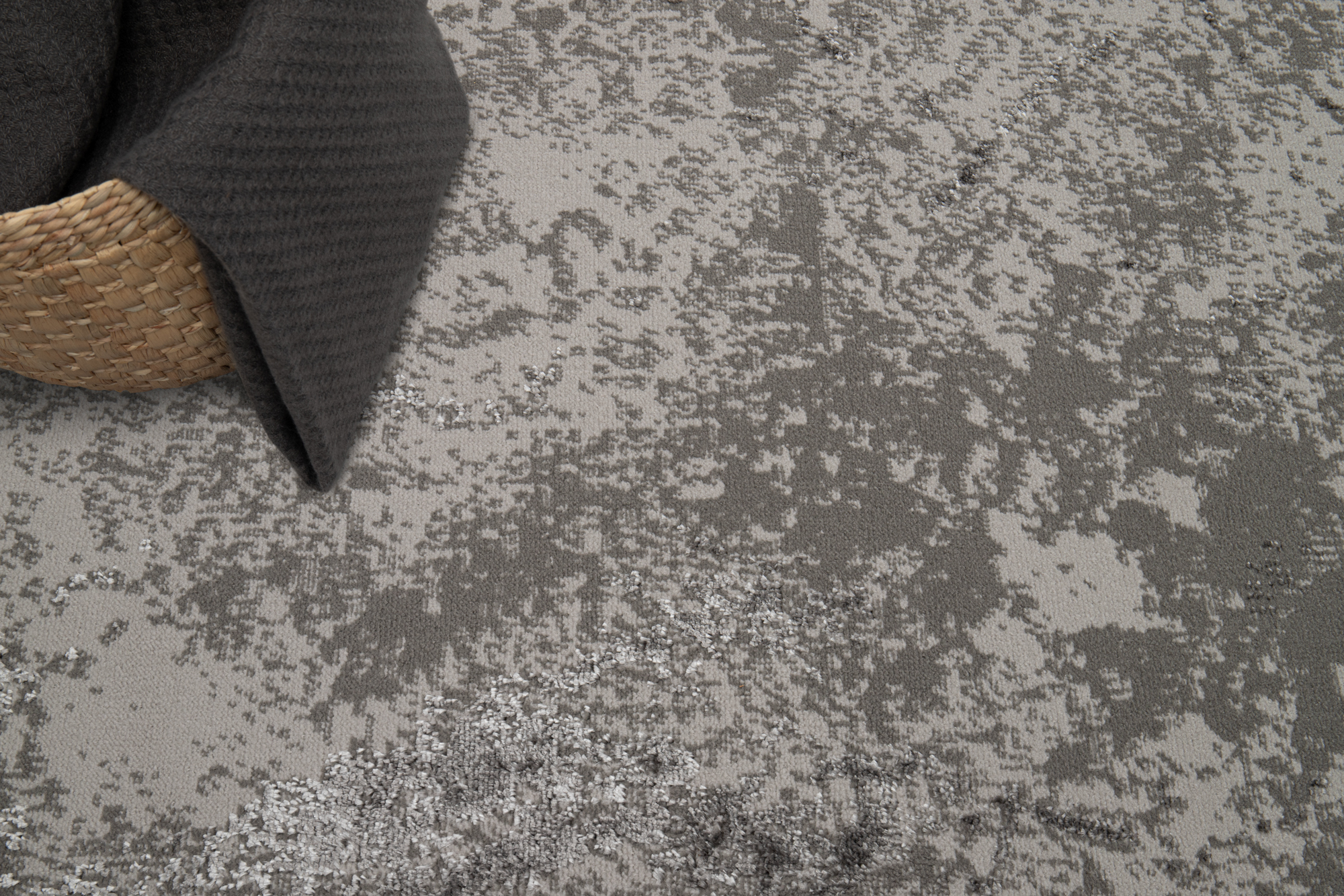 Teppich Crystal Hellgrau Marmor 3D Effekt