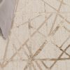 Teppich Crystal Beige Braun Abstrakt Linien 3D Effekt