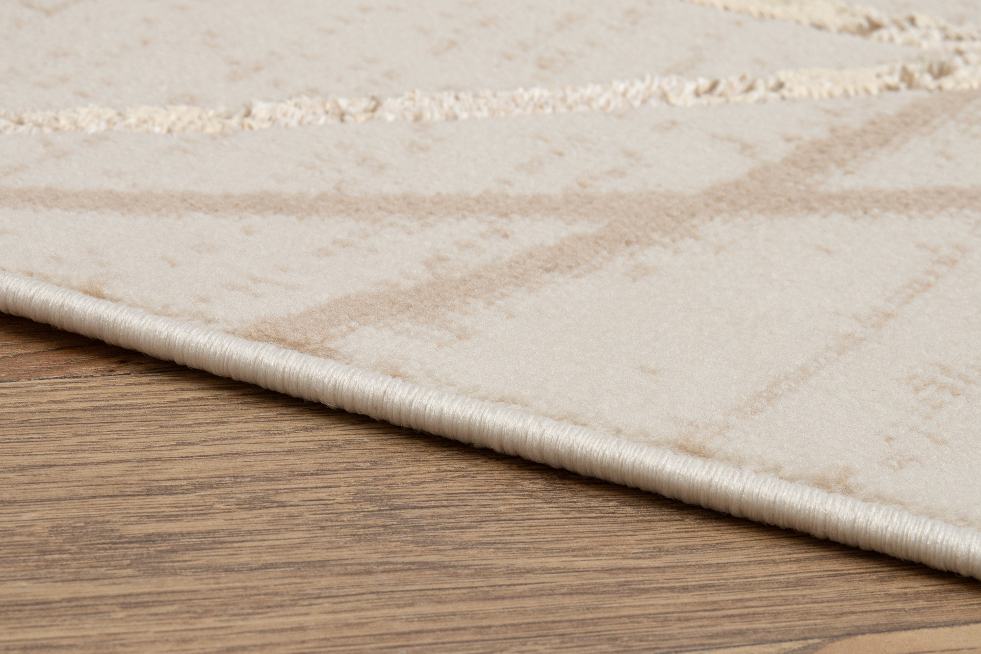 Teppich Crystal Beige Braun Abstrakt Linien 3D Effekt