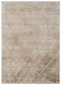 Teppich Crystal Creme Braun Verwischt Linien 3D Effekt