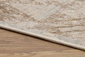 Teppich Crystal Creme Braun Verwischt Linien 3D Effekt