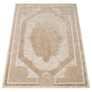 Teppich Ares Braun Beige Rosette Vintage