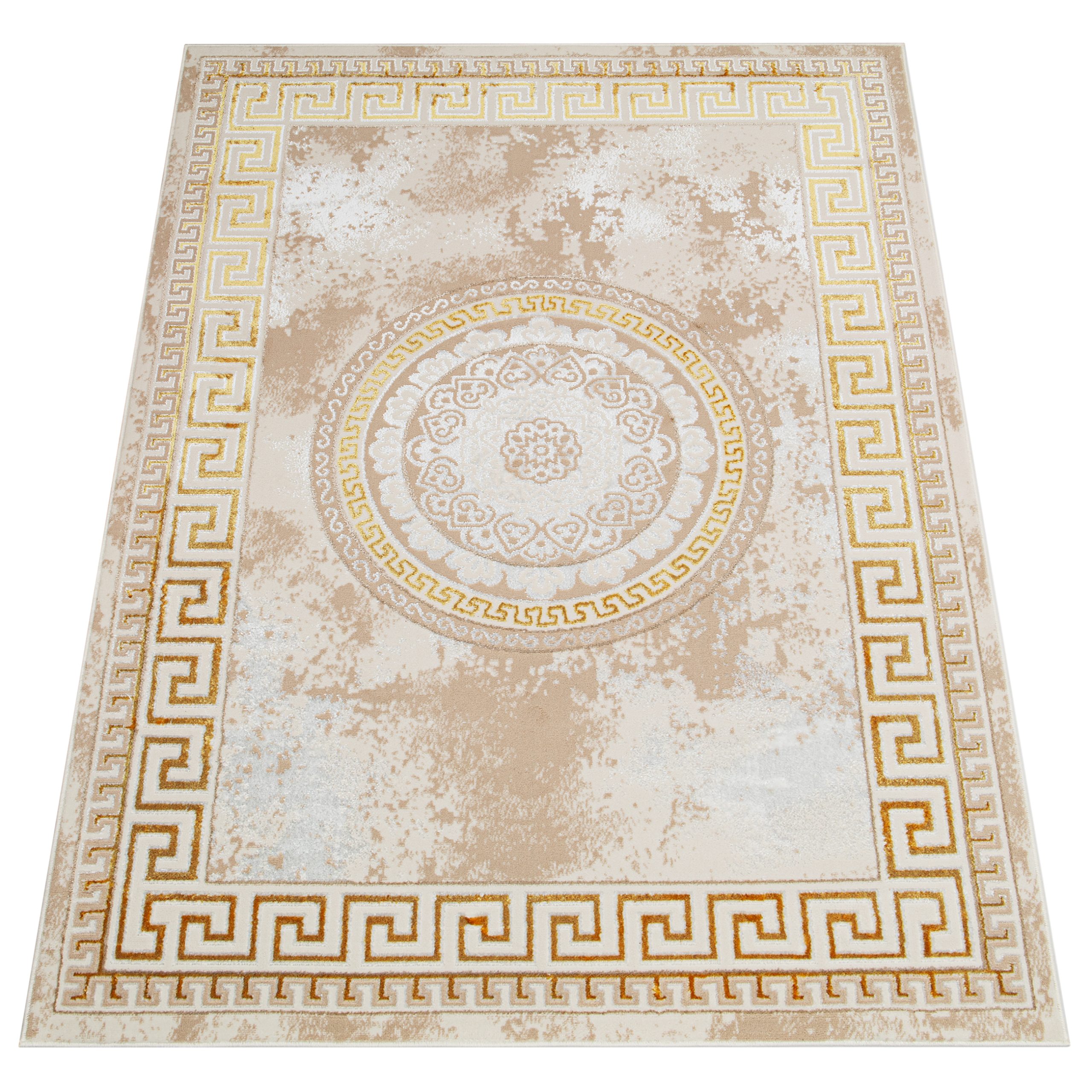 Teppich Ares Gold Beige Medallion Ornamente