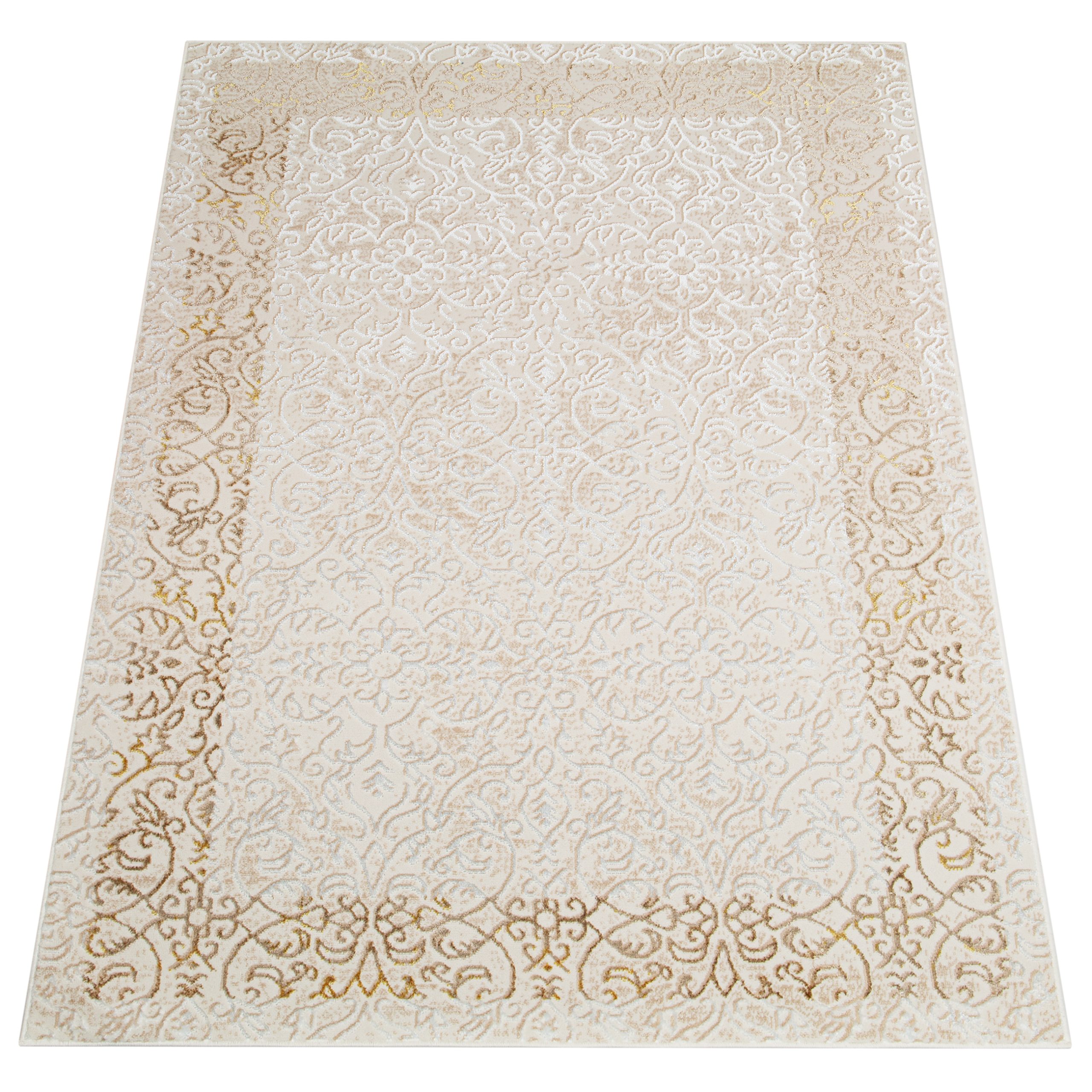 Teppich Ares Creme Braun Ornamente Vintage