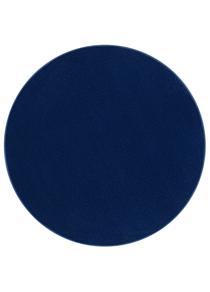 Teppich Mono Rund Indoor Outdoor Dunkelblau