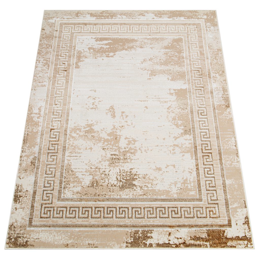 Teppich Ares Braun Rahmen Verwischt Vintage