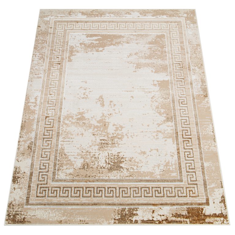 Teppich Ares Braun Rahmen Verwischt Vintage