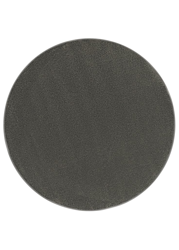 Teppich Mono Rund Indoor Outdoor Dunkel Grau