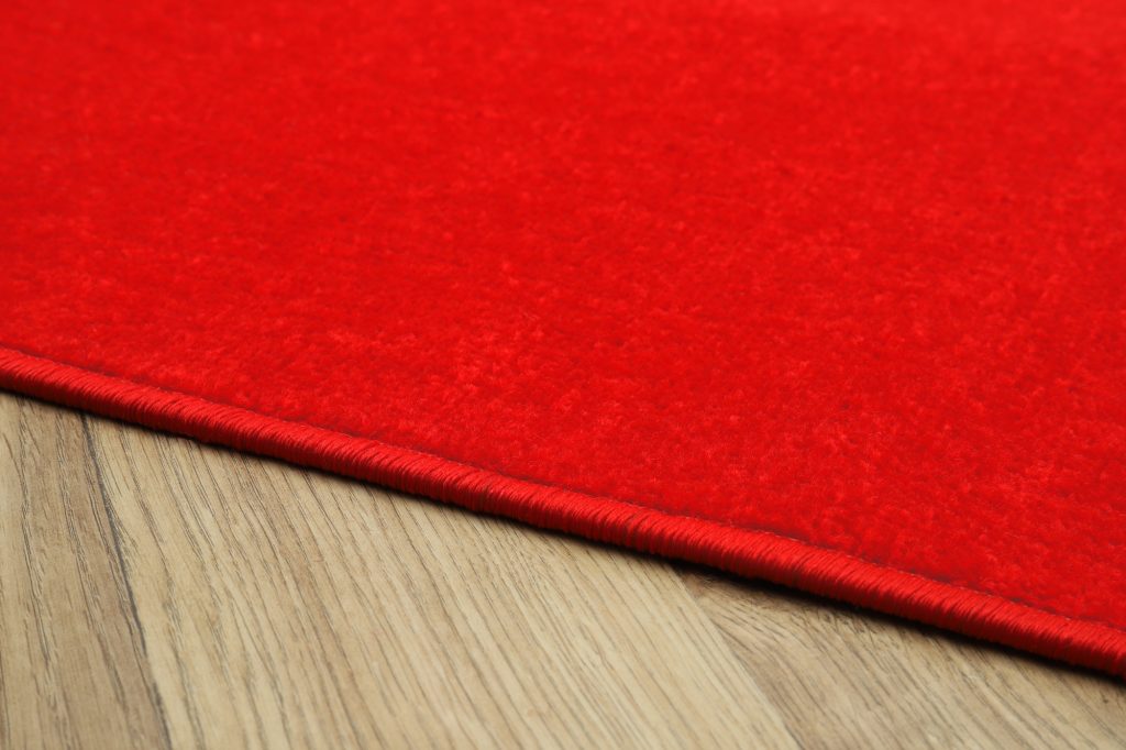 Teppich Mono Rund Indoor Outdoor Rot