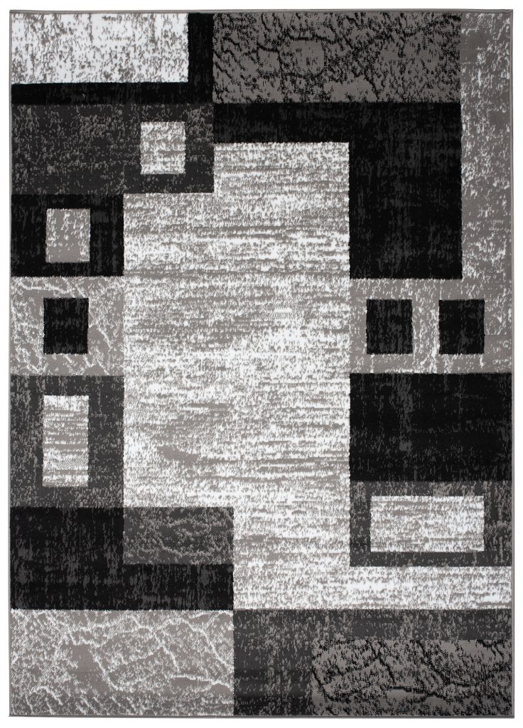 Teppich Dream Geometrisch Grau Schwarz Rechtecke
