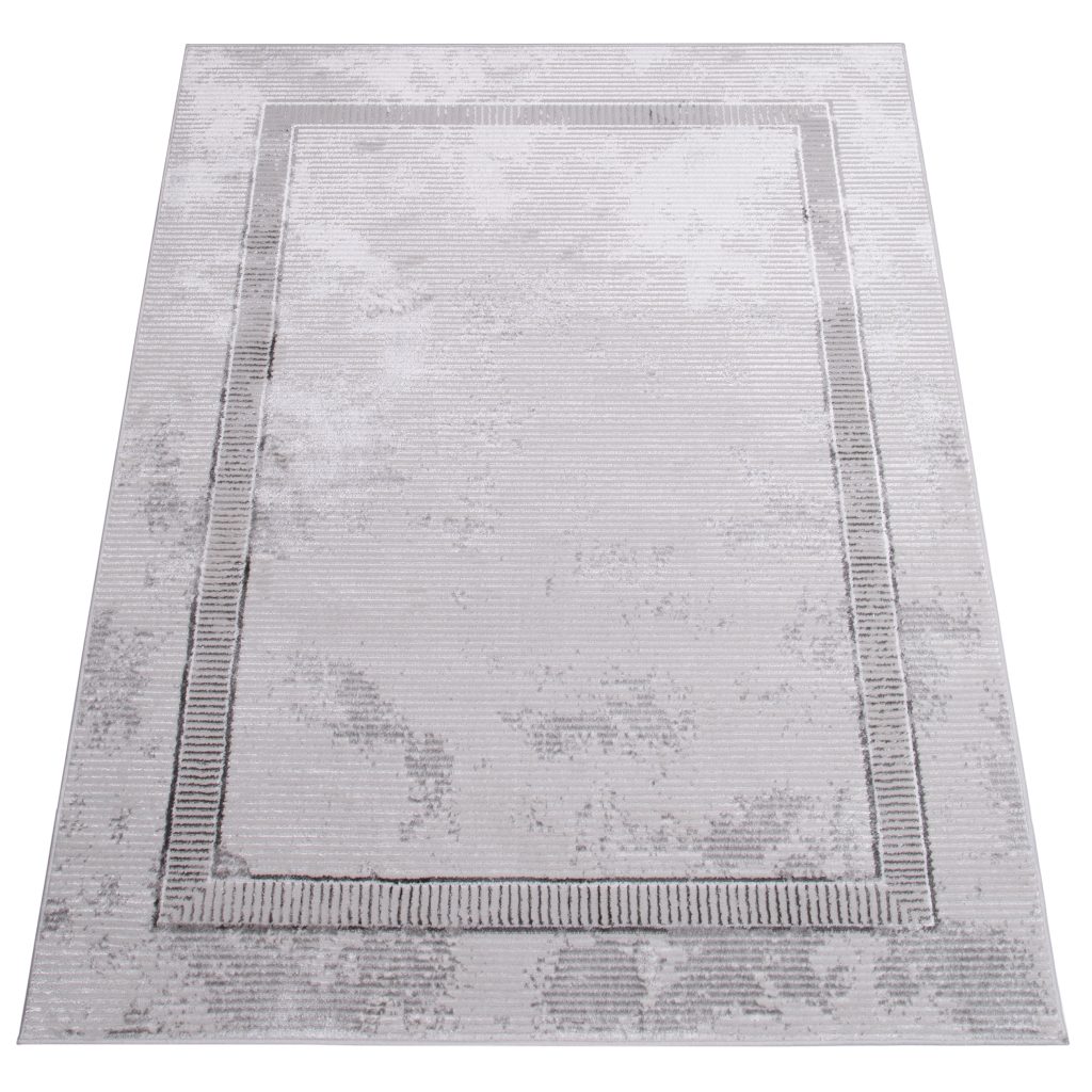 Teppich Crystal Grau Rahmen Verwischt 3D Effekt