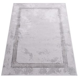 Teppich Crystal Grau Rahmen Verwischt 3D Effekt