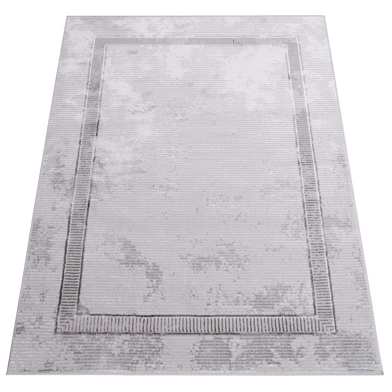 Teppich Crystal Grau Rahmen Verwischt 3D Effekt