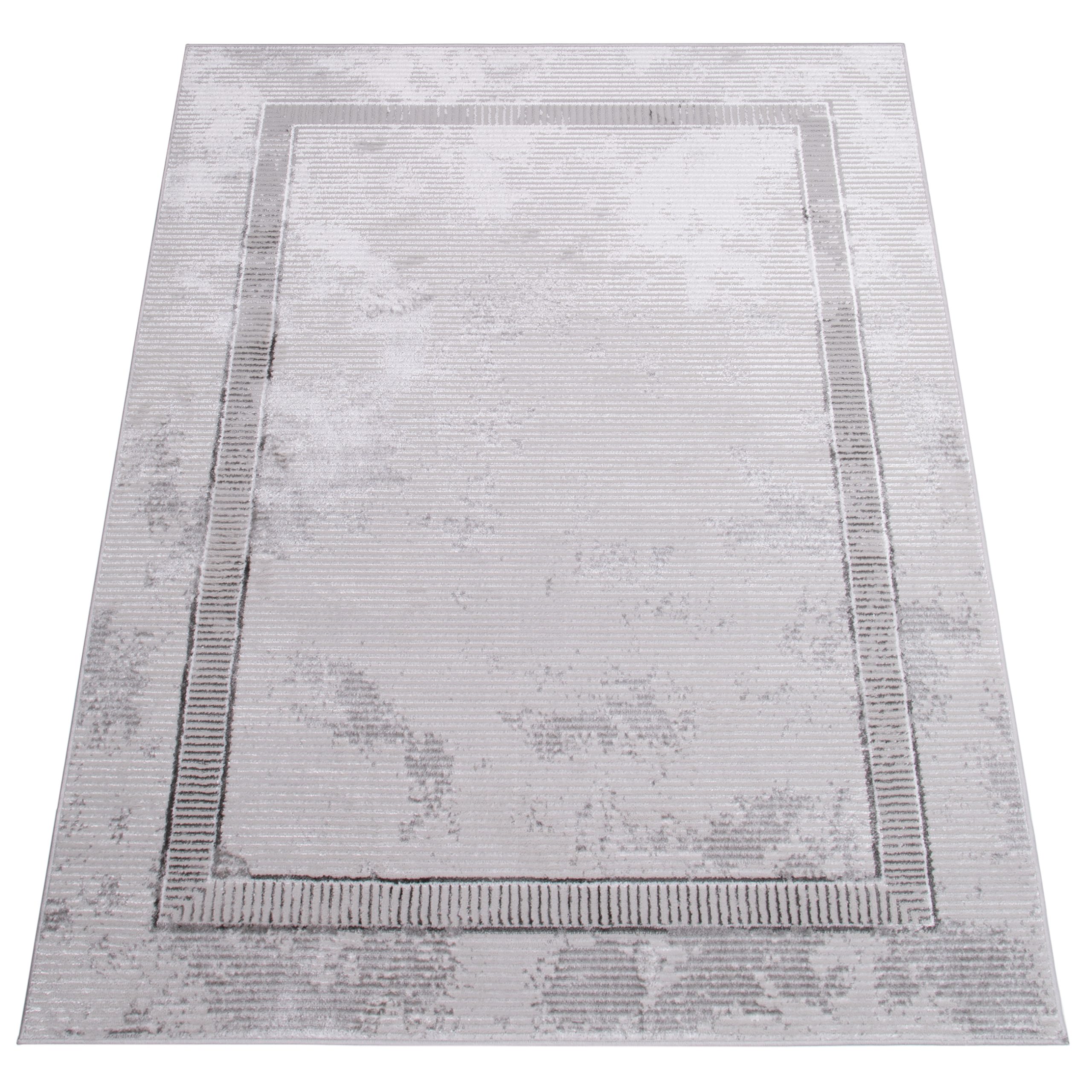 Teppich Crystal Grau Rahmen Verwischt 3D Effekt
