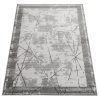 Teppich Crystal Grau Rahmen Geometrisch 3D Effekt