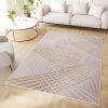 Teppich Crystal Gold Beige ZigZag Geometrisch 3D Effekt