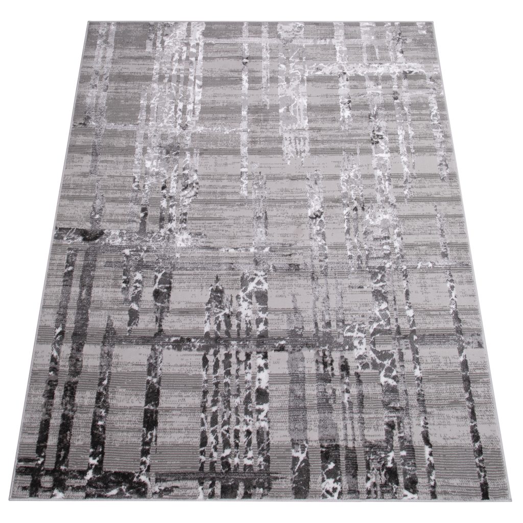 Teppich Crystal Grau Streifen Abstrakt 3D Effekt