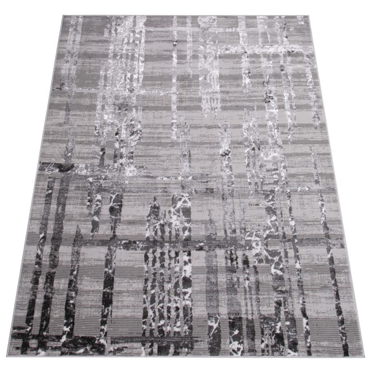Teppich Crystal Grau Streifen Abstrakt 3D Effekt
