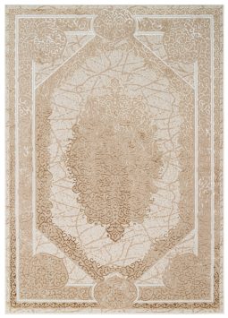 Teppich Ares Braun Beige Rosette Vintage