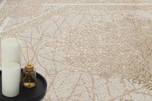 Teppich Ares Braun Beige Rosette Vintage