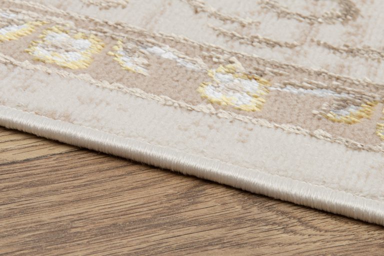 Teppich Ares Gold Braun Beige Rosette