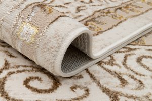 Teppich Ares Gold Braun Beige Rosette