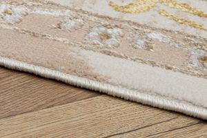 Teppich Ares Gold Beige Rosette Vintage