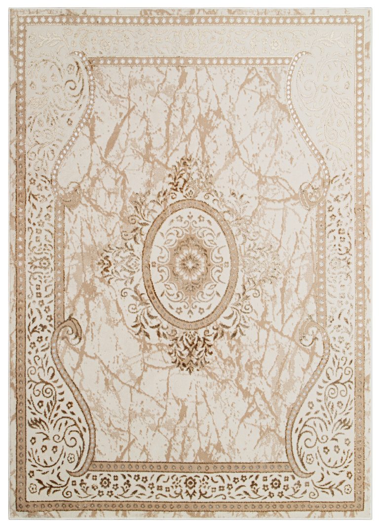 Teppich Ares Braun Beige Traditionelle Rosette