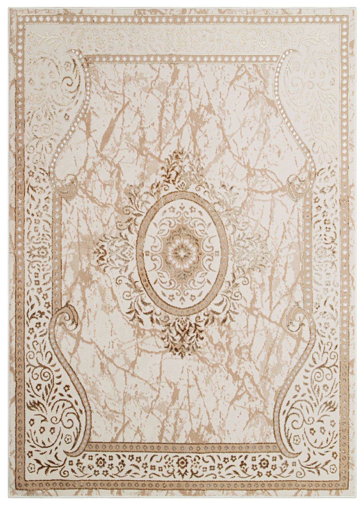 Teppich Ares Braun Beige Traditionelle Rosette