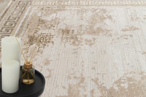 Teppich Ares Braun Rahmen Verwischt Vintage