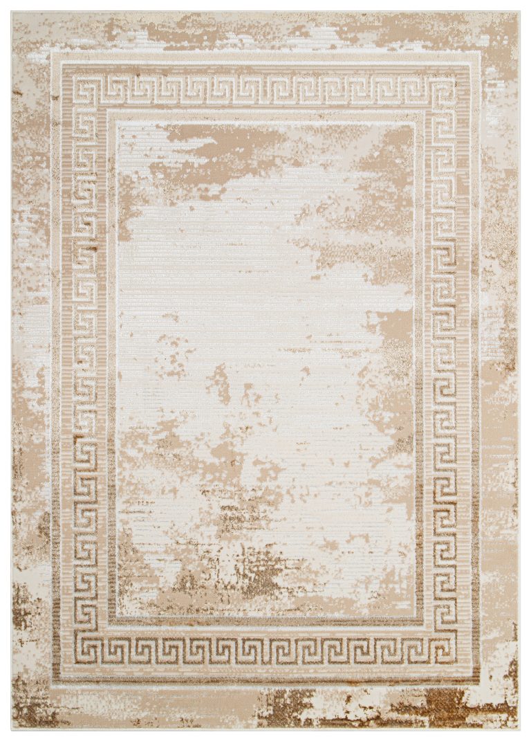 Teppich Ares Braun Rahmen Verwischt Vintage