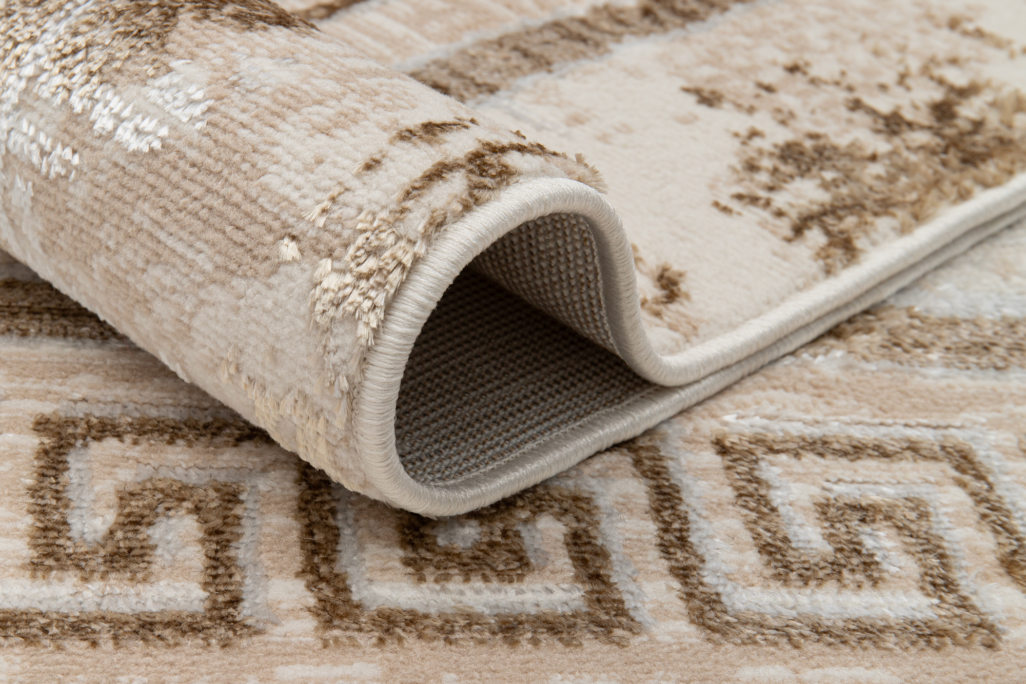 Teppich Ares Braun Rahmen Verwischt Vintage