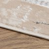 Teppich Ares Grau Beige Rahmen Verwischt