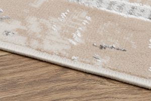Teppich Ares Grau Beige Rahmen Verwischt