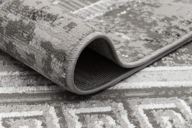 Teppich Ares Grau Rahmen Verwischt Vintage