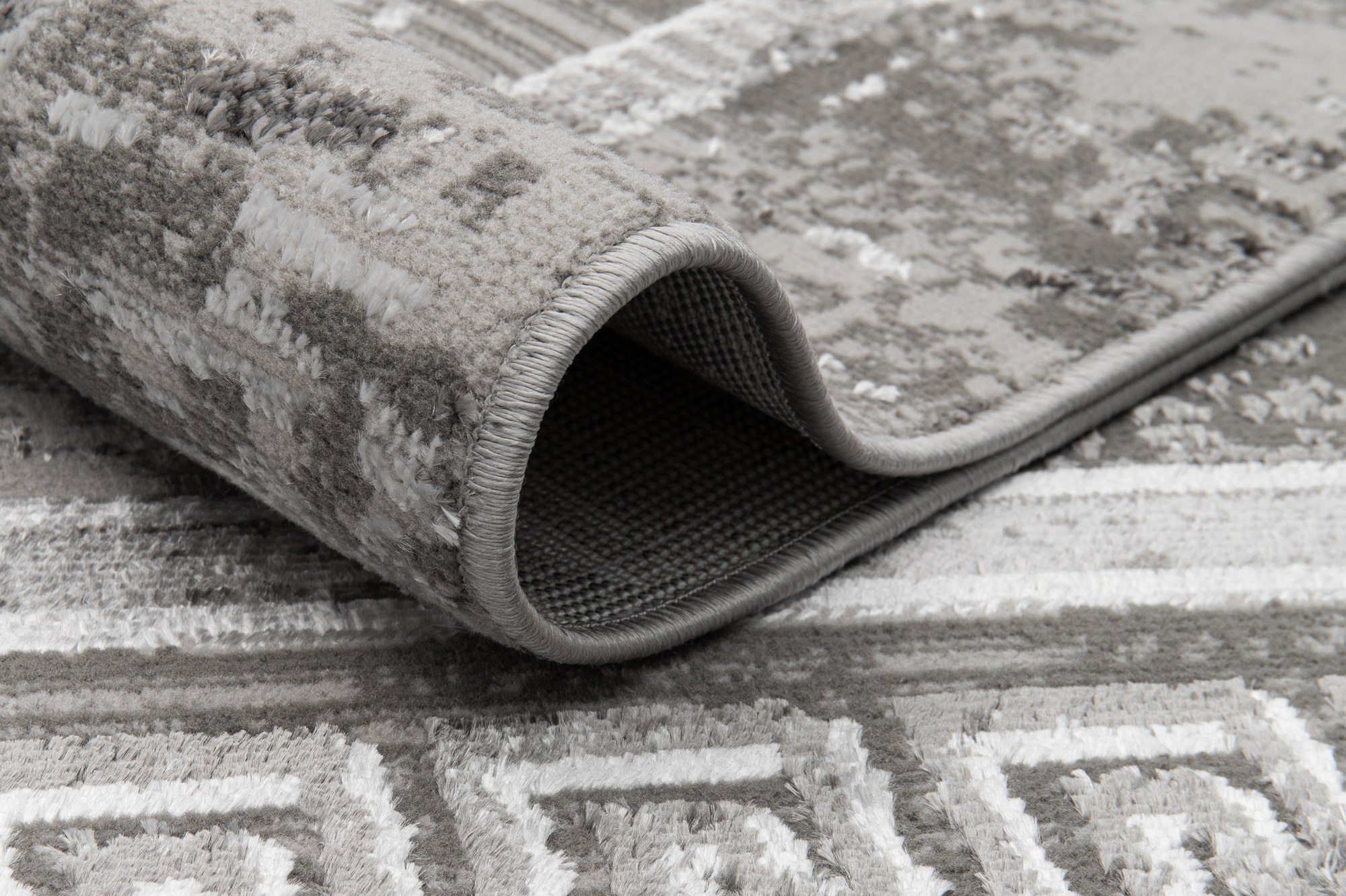 Teppich Ares Grau Rahmen Verwischt Vintage