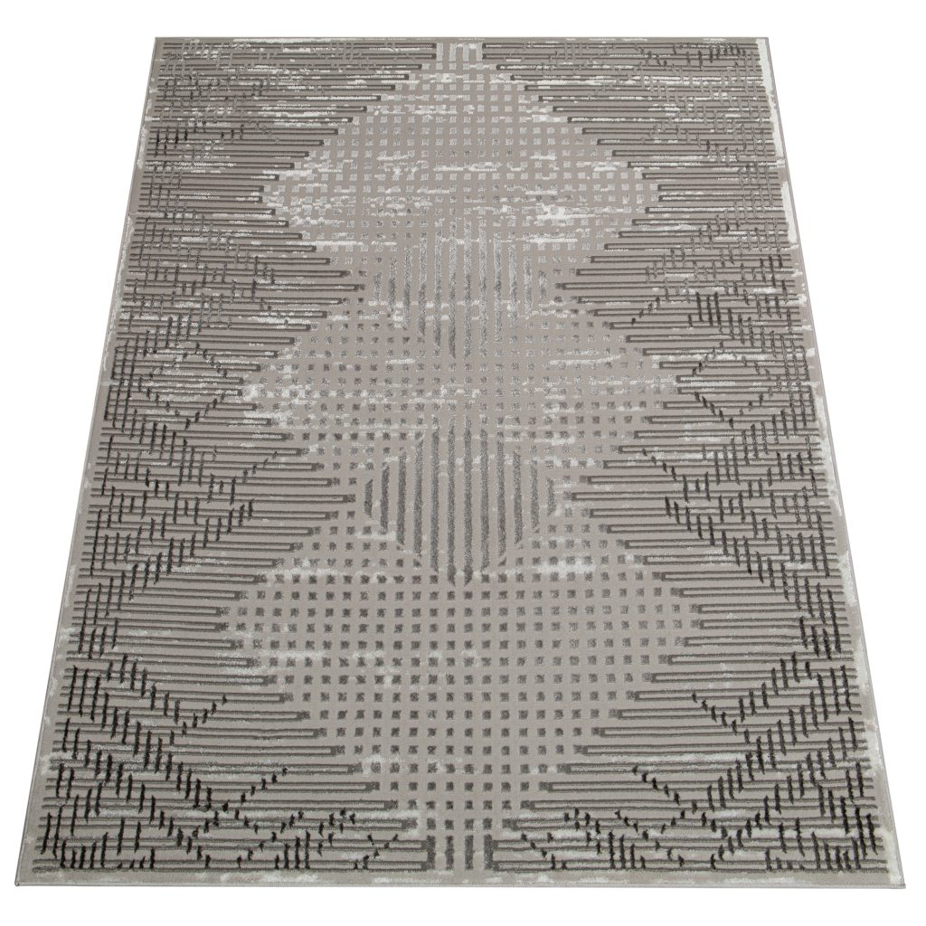 Teppich Crystal Grau Vintage Viereck 3D Effekt