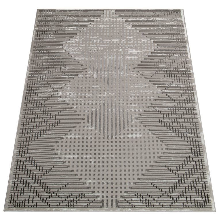 Teppich Crystal Grau Vintage Viereck 3D Effekt