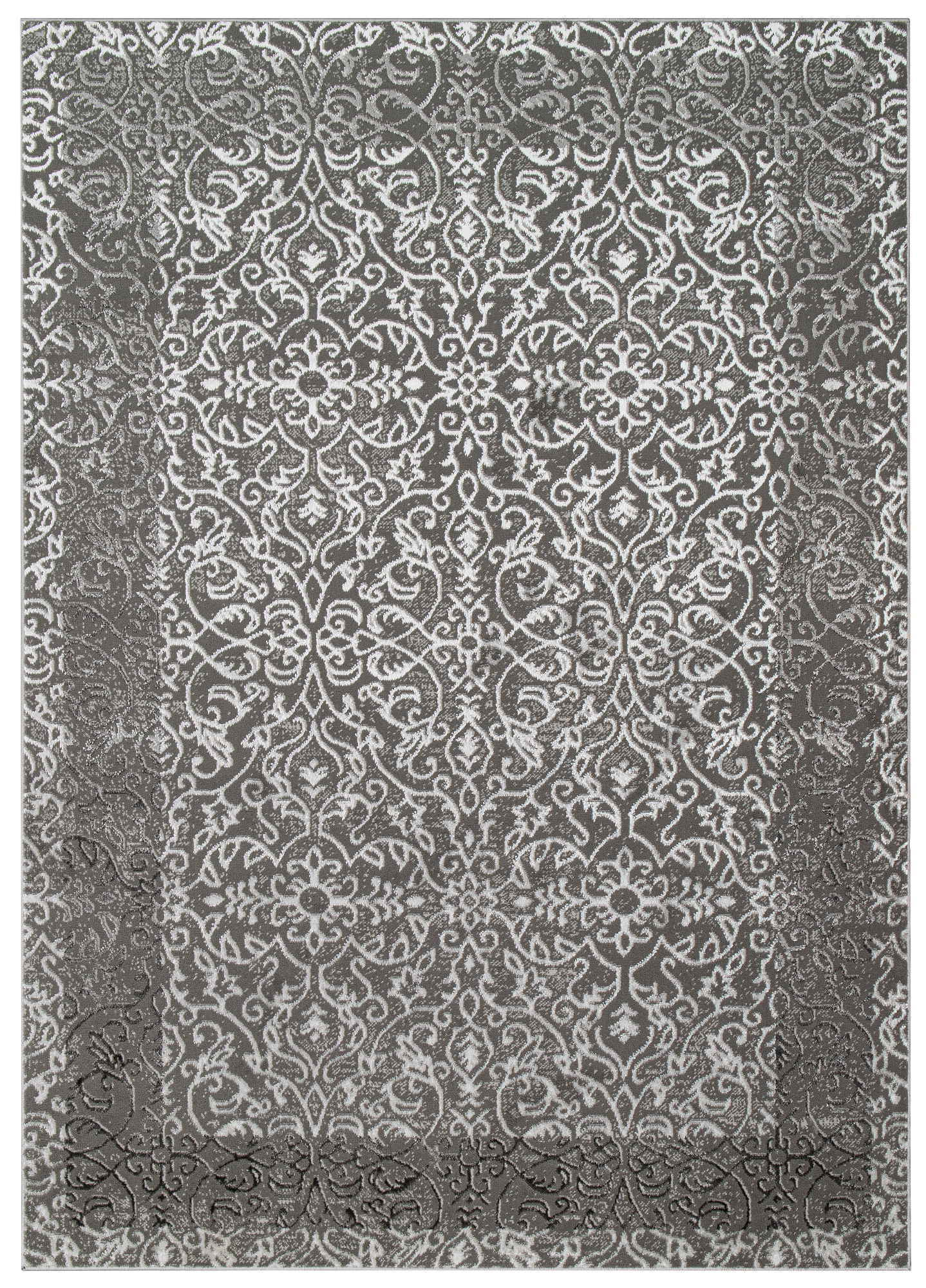 Teppich Ares Dunkelgrau Vintage Ornamente