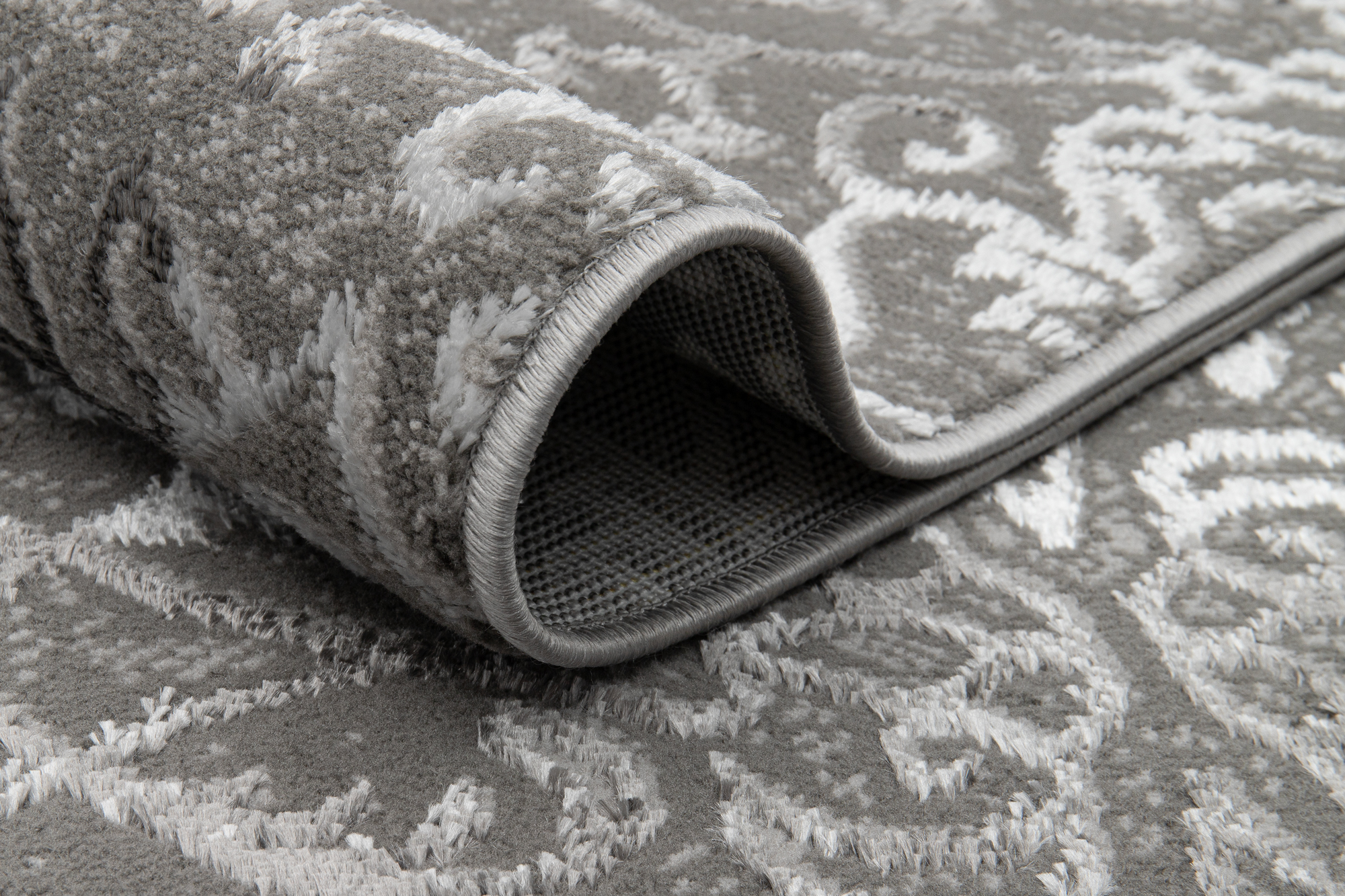 Teppich Ares Dunkelgrau Vintage Ornamente