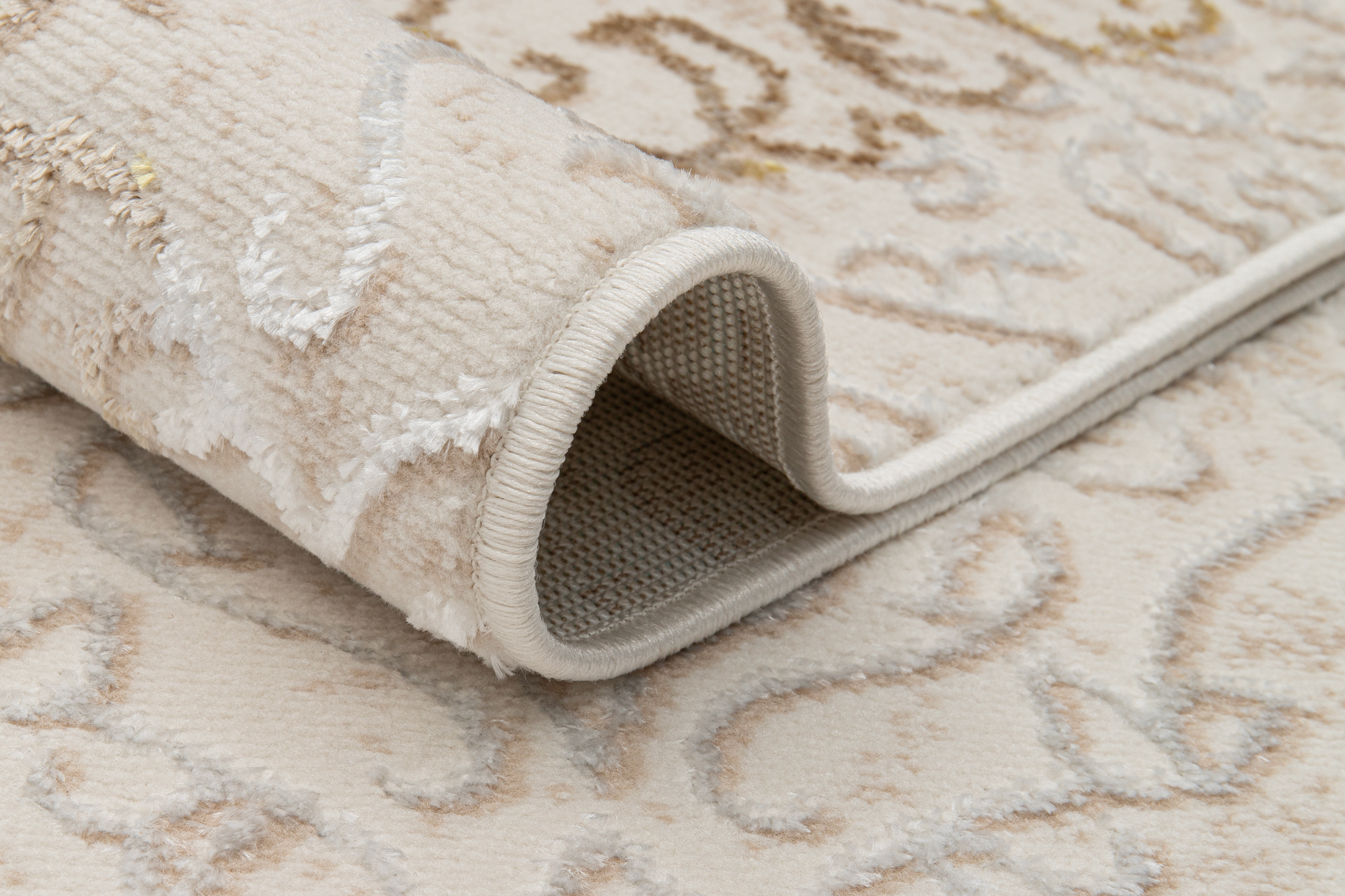 Teppich Ares Creme Braun Ornamente Vintage