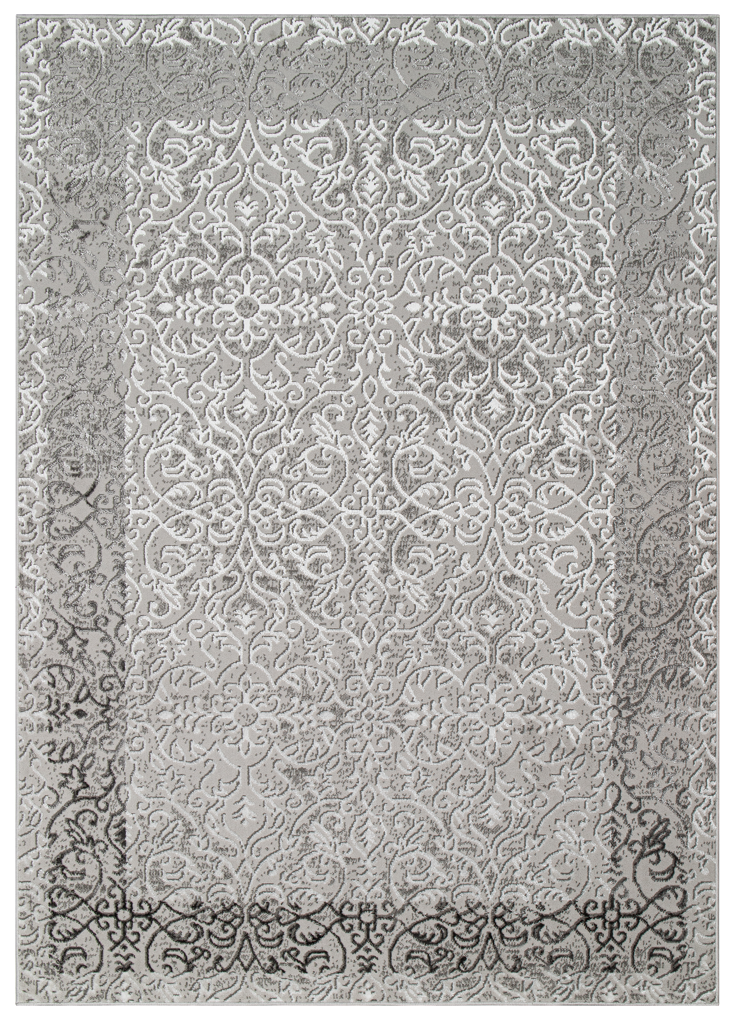 Teppich Ares Grau Ornamente Vintage