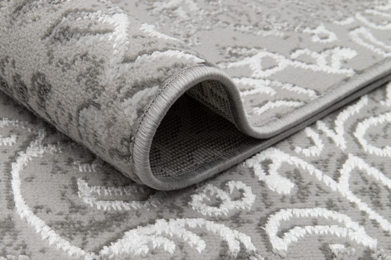 Teppich Ares Grau Ornamente Vintage